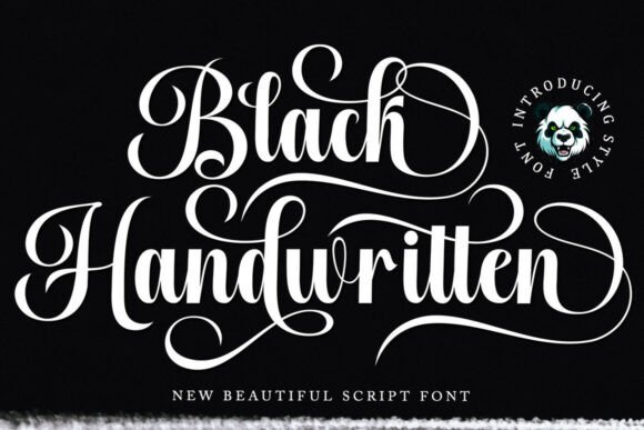 Black Handwritten: A Modern Calligraphy Font for Digital Brands
