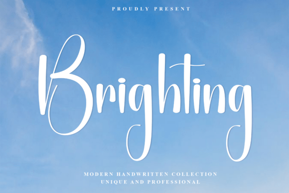 Brighting: A Sophisticated Script Font for Crafting & Commerce