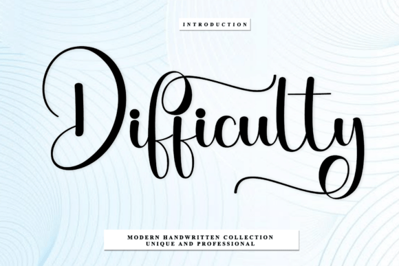 Difficulty: A Handwritten Font for Memorable Marketing