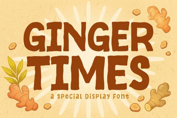 Ginger Times: A Cute Display Font for Handmade Projects
