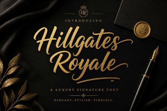 Hillgates Royale: An Elegant Script Font for Editorial Soul