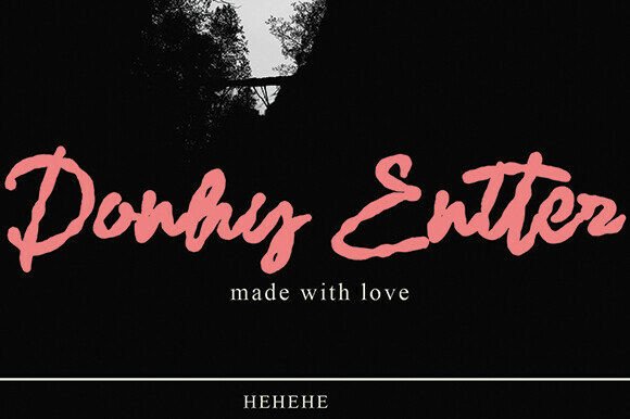 How the Donhy Entter Font Helps Your Business Look Uniquely Made with Love