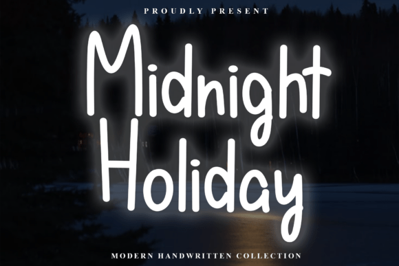 Midnight Holiday: A Refined Script Font for Editorial Design