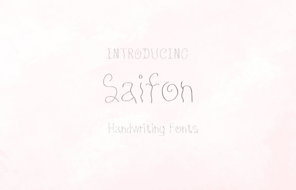 Saifon: A Sweet Display Font for Friendlier Digital Layouts